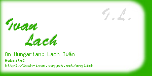 ivan lach business card